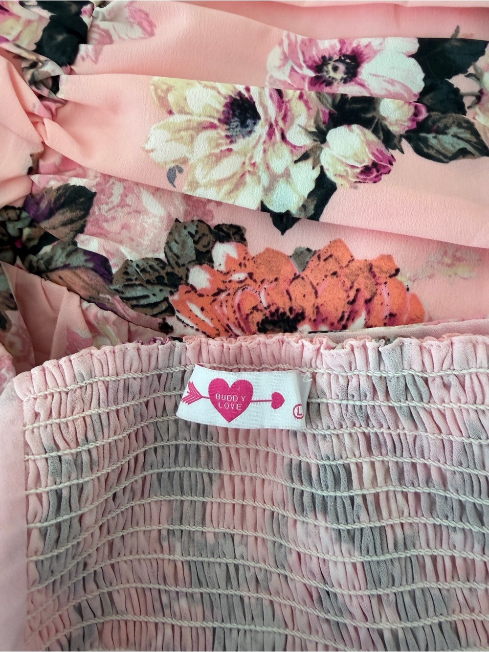 Buddy Love Pink Floral Two-Piece Top & Skirt Set - Picture 4 of 7